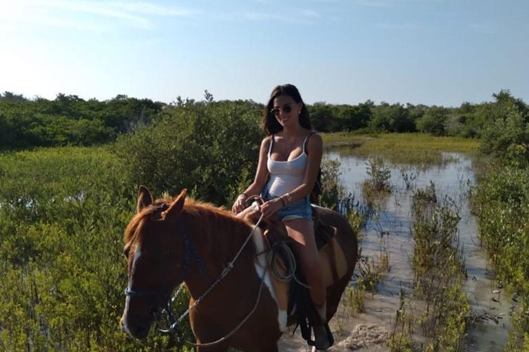 Sunset Horseback Adventure in Holbox