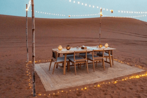 Au départ de Dubaï : Dîner privé dans les dunes de MleihaDîner privé