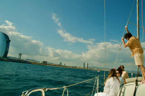 Barcelona Sunset & Daytime Sailing Tour with Drinks & Snacks Barcelona Sailing Day Luxury Sailboat + Snacks & Drinks