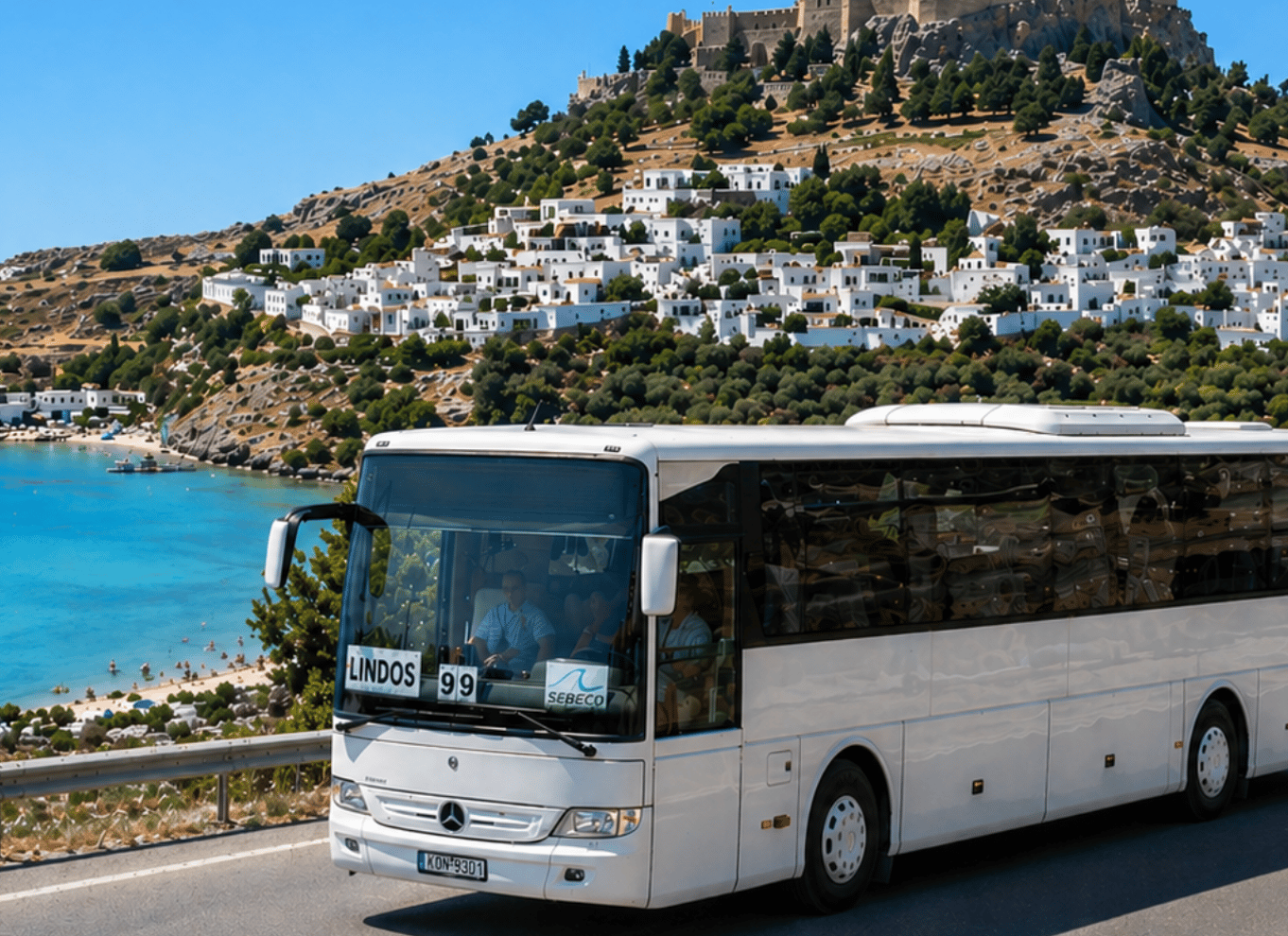 Rhodos: Lindos-bustur med fri tid til at udforske