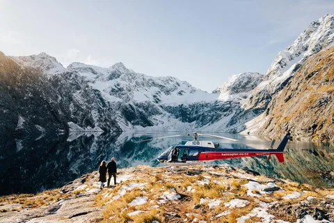 Queenstown : Croisière dans le Milford Sound avec transfert en hélicoptère