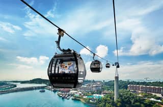 Singapur: Sentosa Seilbahn Sky Pass Hin- und Rückfahrt