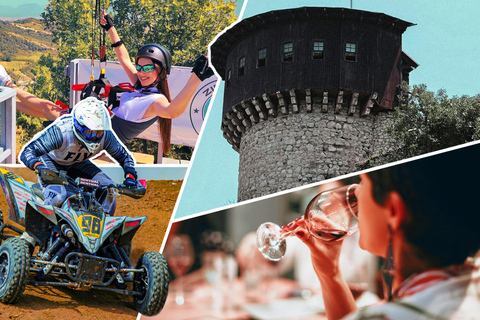 Tirana: Petrela Castle, ATV, Zipline, and Wine Tasting Tour