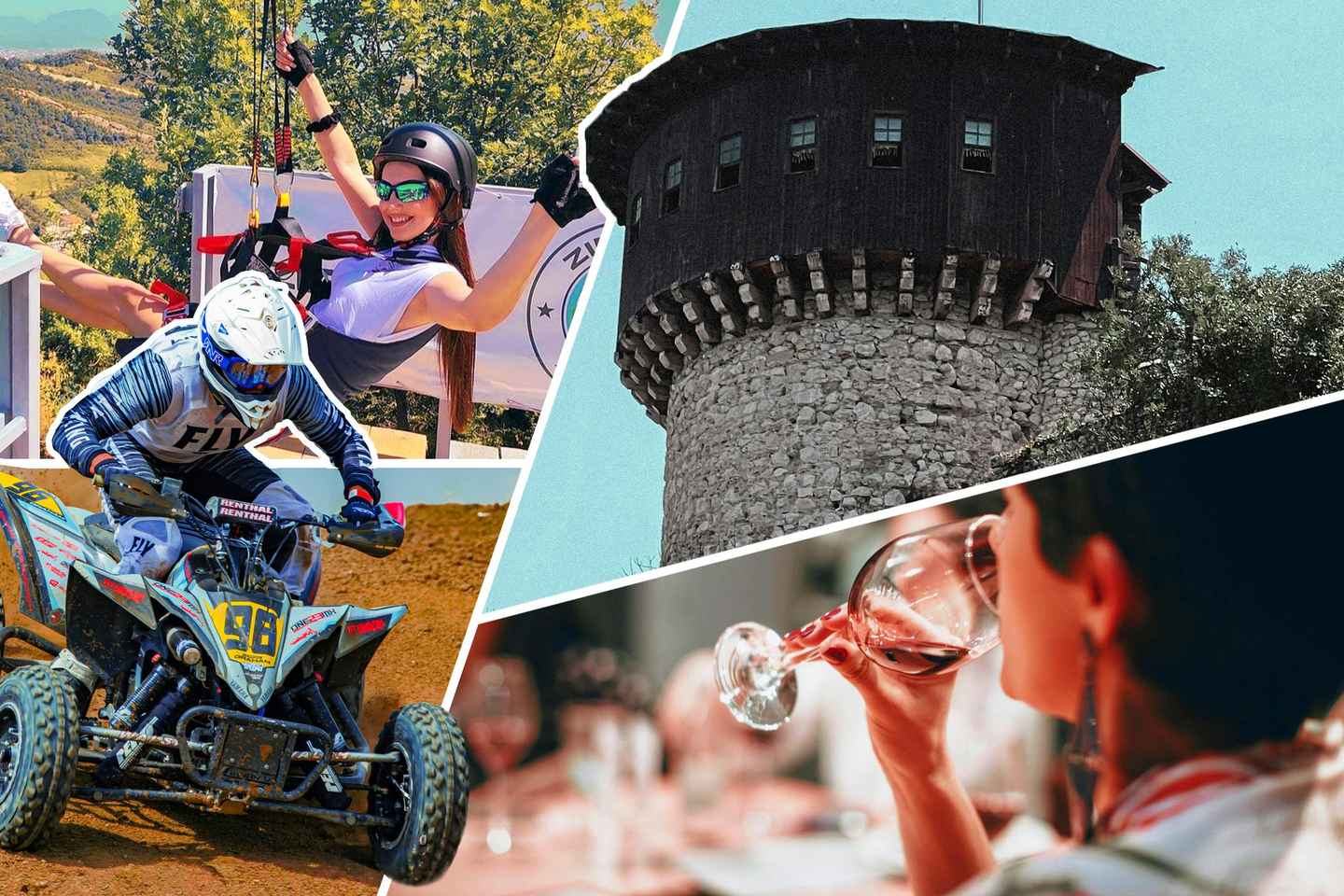 Tirana: Petrela Castle, ATV, Zipline, and Wine Tasting Tour