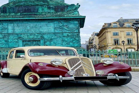 Paris: Guided City Highlights Tour in a Vintage French Car 30-Minute Tour Citroën 2CV