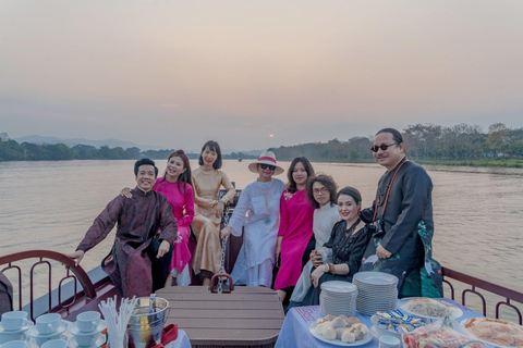 Hue: Romantic Sunset Cruise on Perfume River with Tea-Break