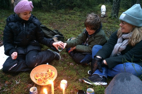 Forest Bathing in Stockholm nature with certified guide Forest bathing with tea-ceremony in mossy nature reserve