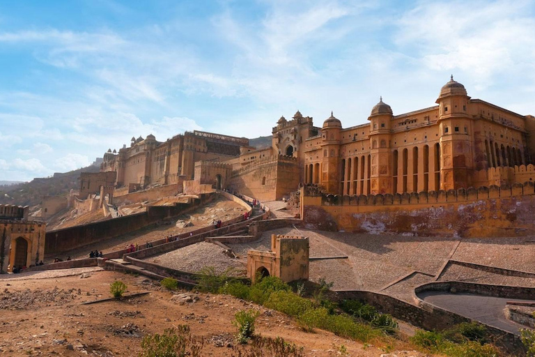 Från Jaipur: Halvdags stadsrundtur med guideResa med bil, guide och inträdesavgift