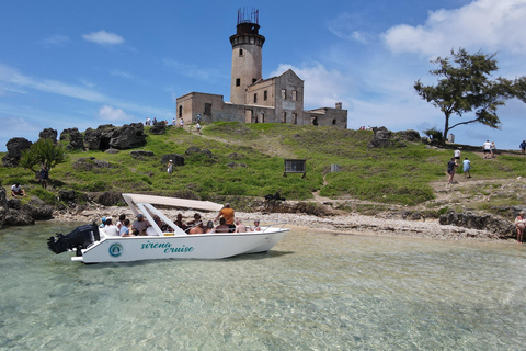 5 Eilanden Tochten : Dolfijnen kijken,Snorkelen,BbqPrivétour met speedboot op 5 eilanden