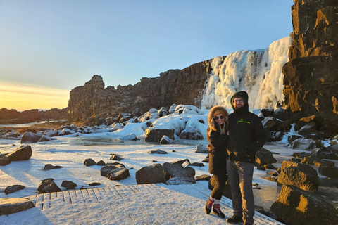 Private Golden Circle with Snowmobile Ride from Reykjavik