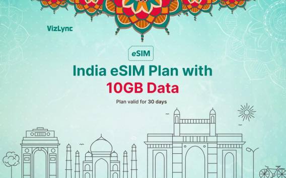 Indien eSIM Plan mit 10GB Daten (30 Tage)