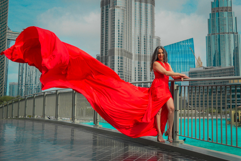 Dubai: Burj Khalifa Flying Dress Videography Shoot