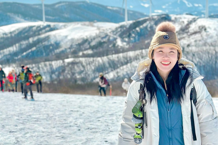 Depuis Séoul : Randonnée au lever du soleil de Taebaeksan sur les fleurs de neige et K-food