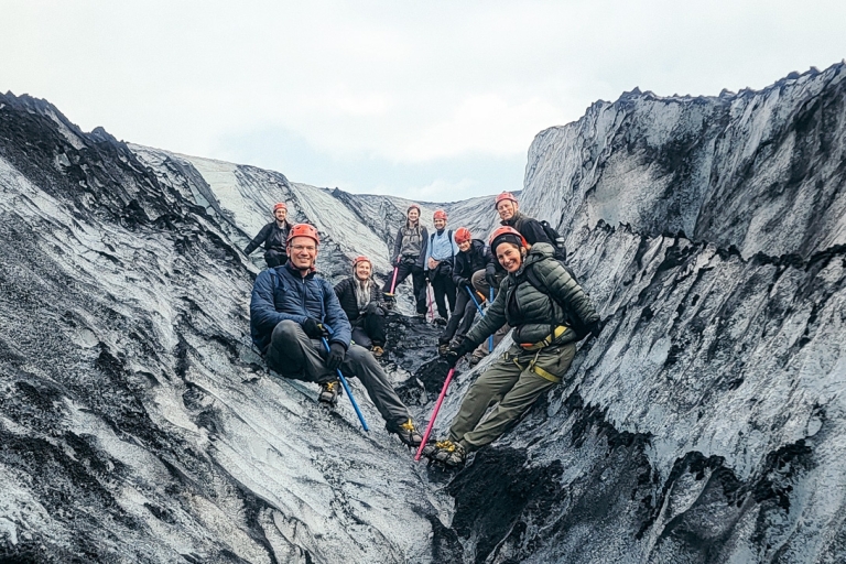 Vik: begeleide gletsjerwandeling op Sólheimajökull