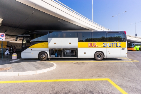 Autobús lanzadera entre Roma y el aeropuerto FiumicinoViaje de ida y vuelta entre el aeropuerto de Fiumicino (FCO) y Roma