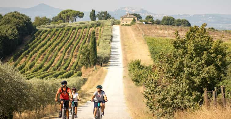 Cortona: Tour in E-Bike della Val di Chiana con pranzo facoltativo a base di vino