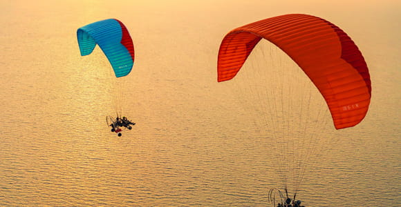 Pattaya: Beach Parasailing by Paramotor, 4K Video Included