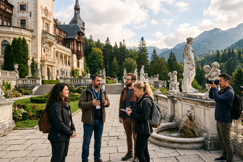 Bucharest : Peles, Bran & Wednesday Castles + Brasov Tour COACH TOUR Audio guide in 24 languages
