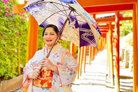 Tokio: Kimono-Anziehen, Spaziergang und Fotosession