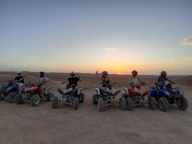 Marrakech: Desert Quad Bike Tour with Tea & Optional Dinner