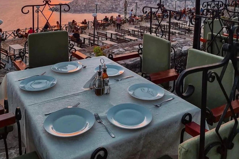 Ksamil:Sunset at Lekursi Castle with Views of Sarandë&Corfu