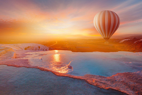 From Alanya/Side: Guided Sunrise Pamukkale Balloon Ride Pamukkale Hot Air Balloon Observation