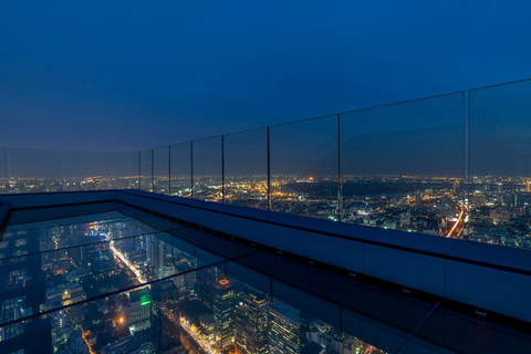 Bangkok: Mahanakhon SkyWalk Entry Ticket with Options [DE] Sunset: SkyWalk Indoor + Rooftop. Last Entry 6.30 PM