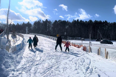 Play with Snow! at HOKKAIDO Snow park & Outlet Shopping Skiing and sledding experience full set plan