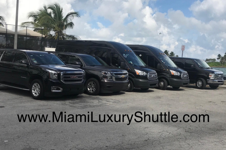 Transfer z lotniska/hotelu Miami do portu w Miami lub hotelu 14 osóbLotnisko Miami lub hotel do portu w Miami