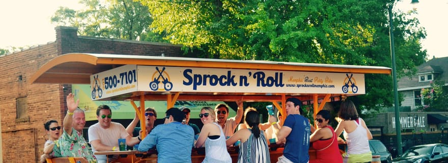 Memphis : Visite guidée des bars en vélo à pédales