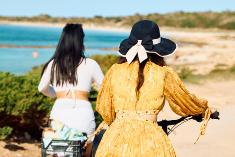 Ibiza: Formentera Boat and Bike Guide Tour +Sunset Party Gold Edition: Formentera Bike & Boat Adventure from Ibiza