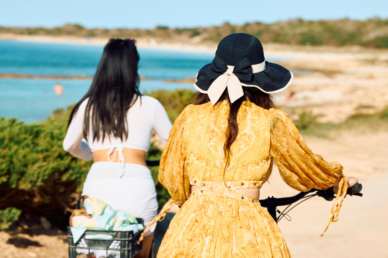Ibiza: Formentera Boat and Bike Guide Tour +Sunset Party Gold Edition: Formentera Bike & Boat Adventure from Ibiza