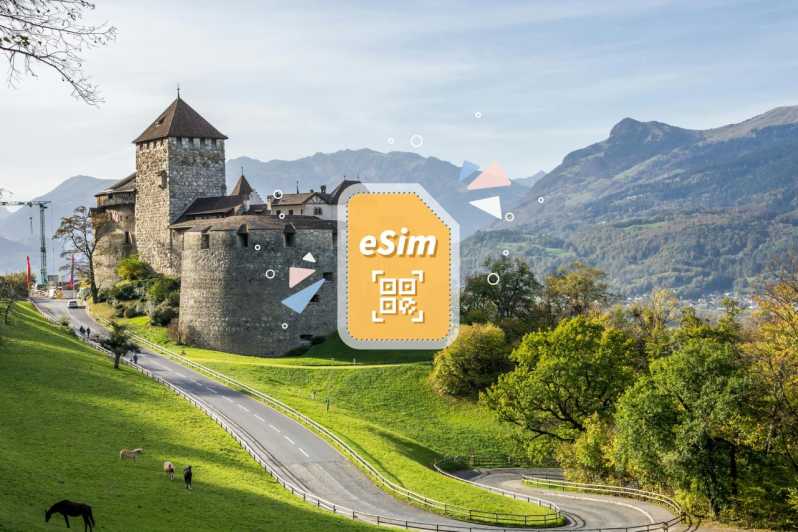 Lihtenštajn/Europa: eSim mobilni podatkovni plan