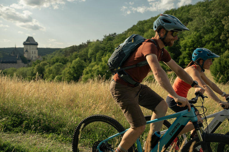 E-Bike Full-Day Trip From Prague:The Mighty Karlstejn Castle Self guided option with a pickup-up service, without lunch