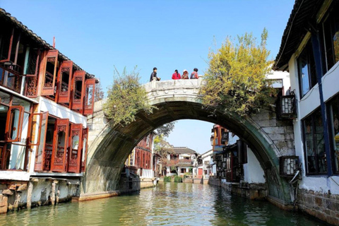 Shanghai: Zhujiajiao Water Town Join in Tour with Tea Wild Animal Park Day Trip