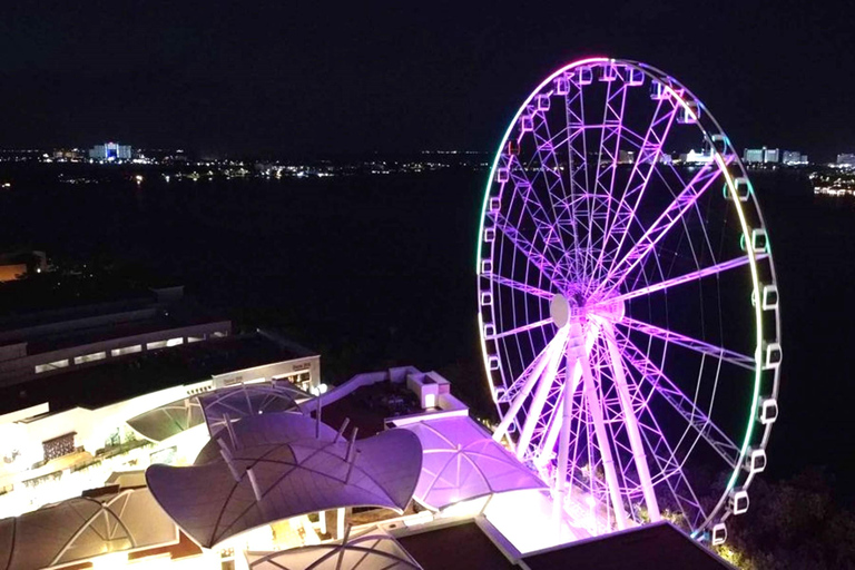 Cancun : Bus en bus à arrêts à arrêts multiples et attractions multiplesCancun : Visite à arrêts multiples de la ville et roue d'observation du ciel