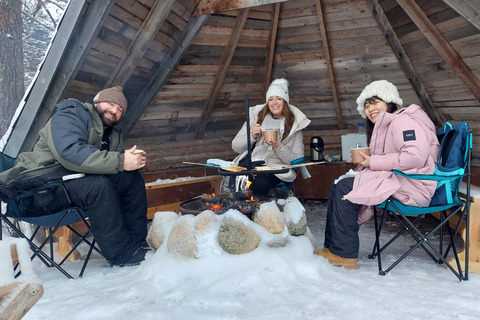 Aventure de pêche sur glace à Levi avec soupe au saumon