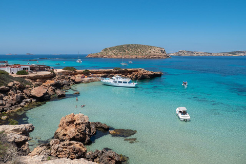 From Sant Antoni: round trip by boat to Cala Conta or Cala Bassa Round trip from Sant Antoni to Cala Conta