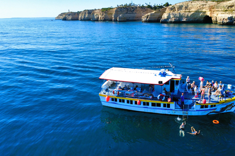 Benagil Cave Tour with Swim Stop, free Drink & Sunset Option Benagil Caves & Coast Boat Tour with Swim Stop and Drink