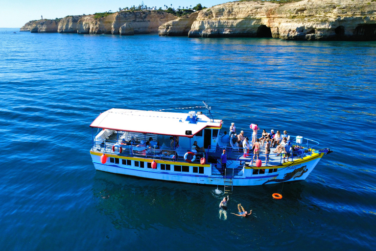 Benagil Cave Tour with Swim Stop, free Drink & Sunset Option Benagil Caves & Coast Boat Tour with Swim Stop and Drink