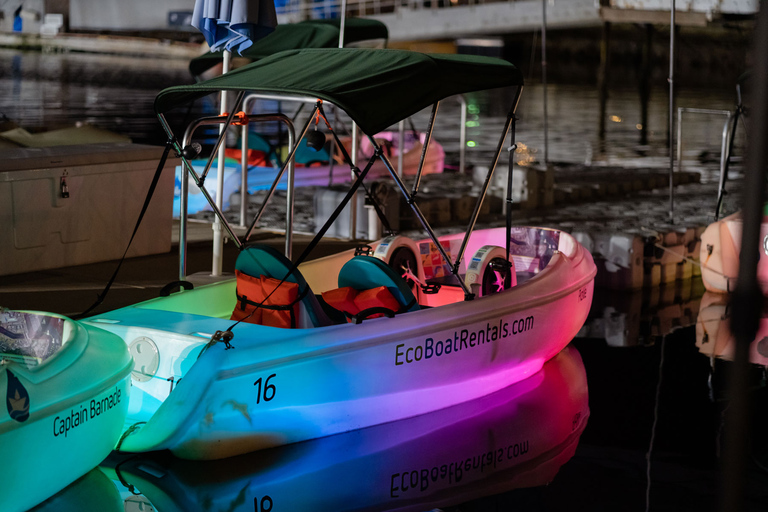 San Diego: Night date on Glow pedal Boat with Downtown views