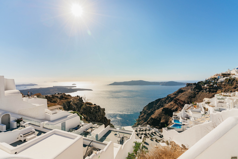 Santorini: begeleide wandeling naar krater en zonsondergang