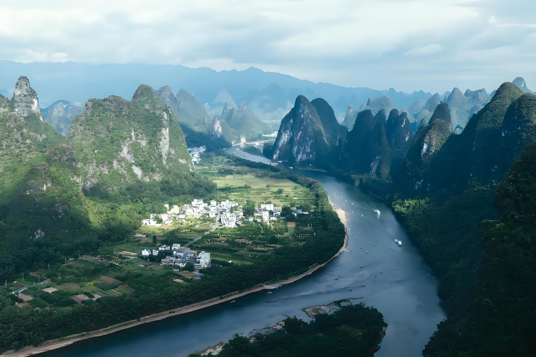 From Guilin: Li River Rafting, Fishing & Xianggong Hill Tour