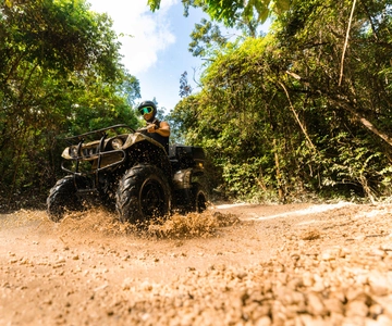 Cancun: Jungle ATV Tour, Ziplining, and Cenote Swim
