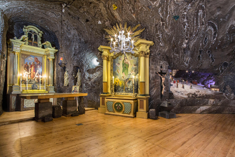 Krakow: Bochnia Salt Mine Tour, Underground Cruise & Pickup German tour from meeting point