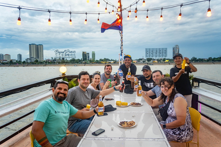 Phnom Penh: Sunset Cruise & Evening Food Tour
