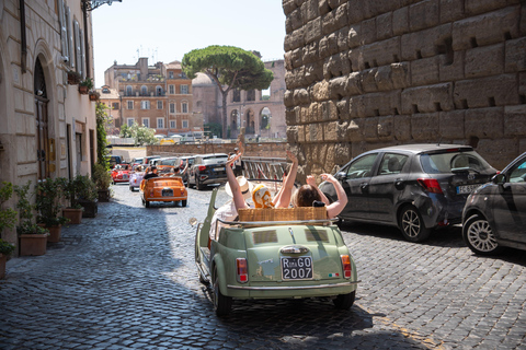 Timeless Rome: A Journey in Fiat 500 or Convertible Fiat 500 Shared Vintage Convertible Fiat 500 experience