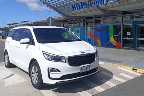 Airlie Beach: Privé Kia van/naar Whitsunday Coast luchthavenTransfer van Whitsunday Coast luchthaven naar Airlie Beach