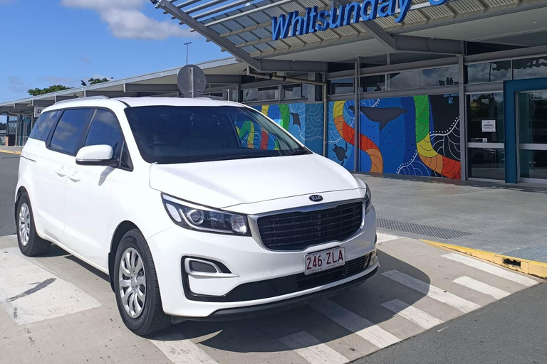 Airlie Beach: Privé Kia van/naar Whitsunday Coast luchthavenTransfer van Whitsunday Coast luchthaven naar Airlie Beach