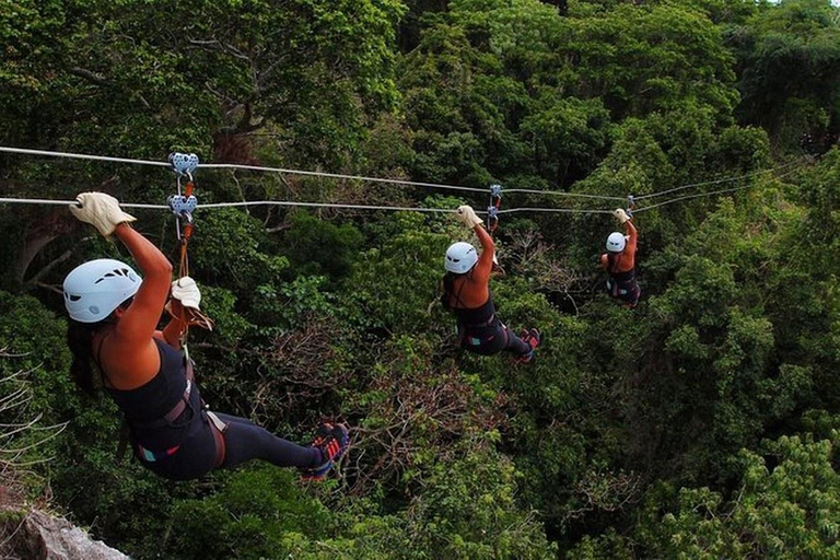 Vattenfallstur, djungelsafari, zipline med lergrop och varma källorEndast biljetter för inträde